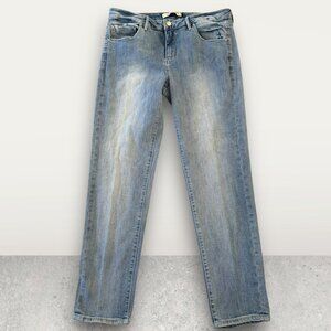 CHRISTOPHER BLUE Distressed Straight Leg Jeans Size US 8